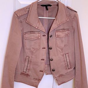 White House Black Market Rose Jean Jacket